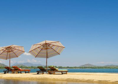 Sunloungers on the beach