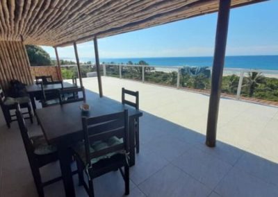 Patio and View from the Deck Chairs at Peri Peri Divers Camp Mozambique