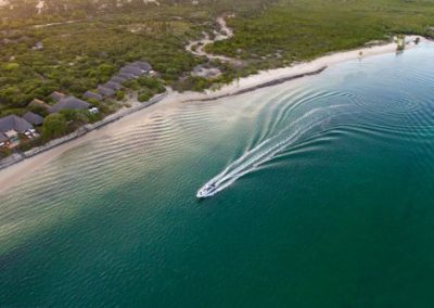 Boat off the coast of rio-azul Mozambique