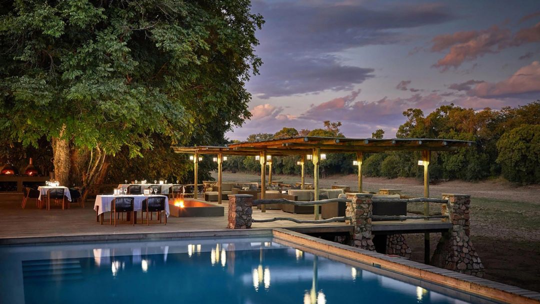 Mfuwe Lodge at night Mfuwe Lodge In Zambia